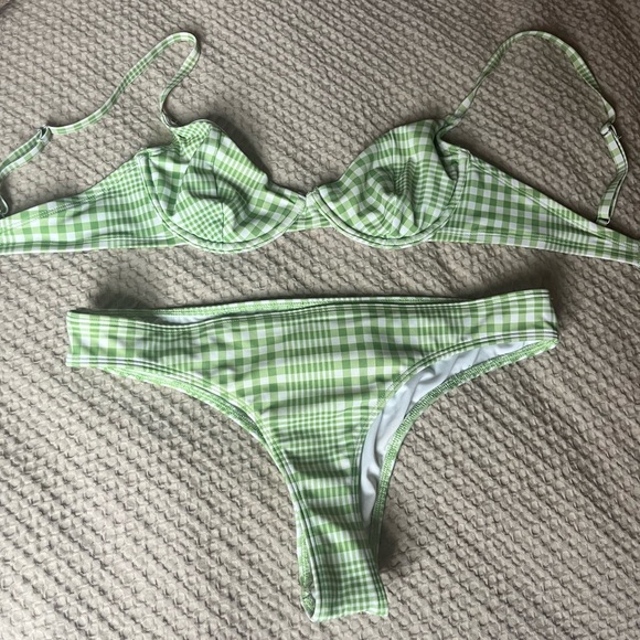 Urban Outfitters Out From Under Gingham Bikini, Size S P - Picture 3 of 6